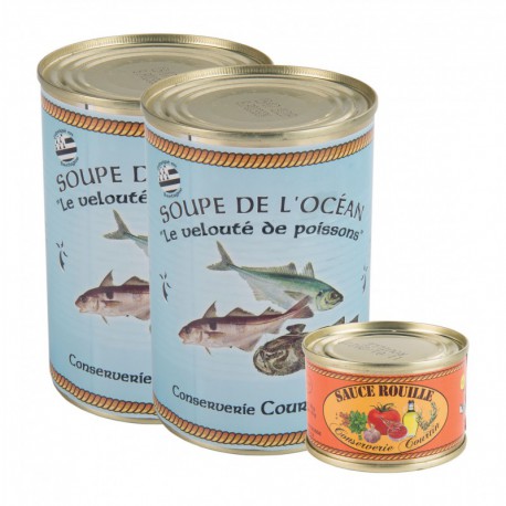 Pack of 2 ocean fish soups (400 gr) + 70 gr Rouille sauce