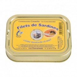 Filets de sardines à la crème de moutarde et au miel 115g