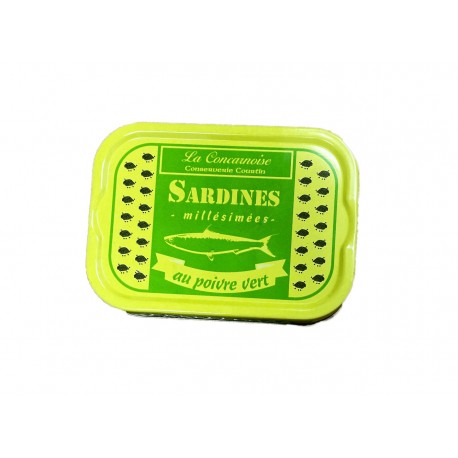 Sardines au poivre vert 115g