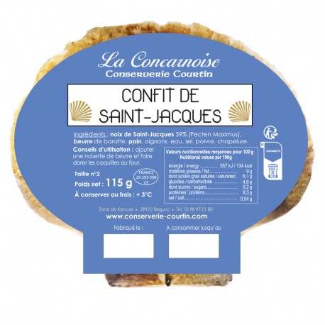 Lot de coquilles St-Jacques fraîches 115g