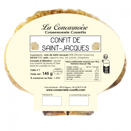 Lot de coquilles Saint-Jacques fraîches 145 g