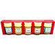 5 glass jars box