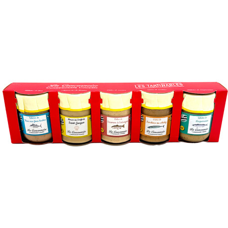 5 glass jars box