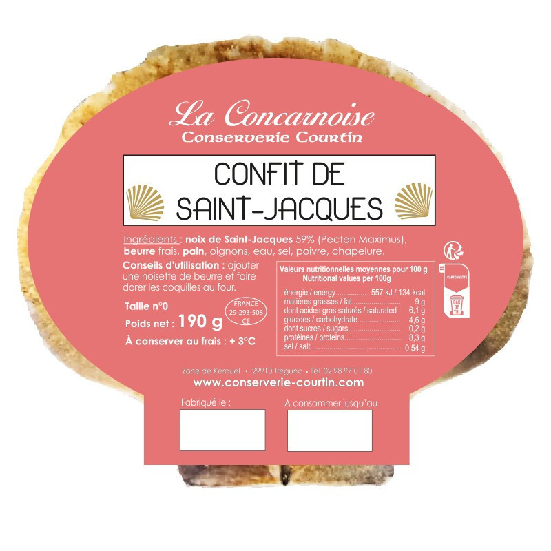 Lot de coquilles Saint-Jacques fraîches 190 g